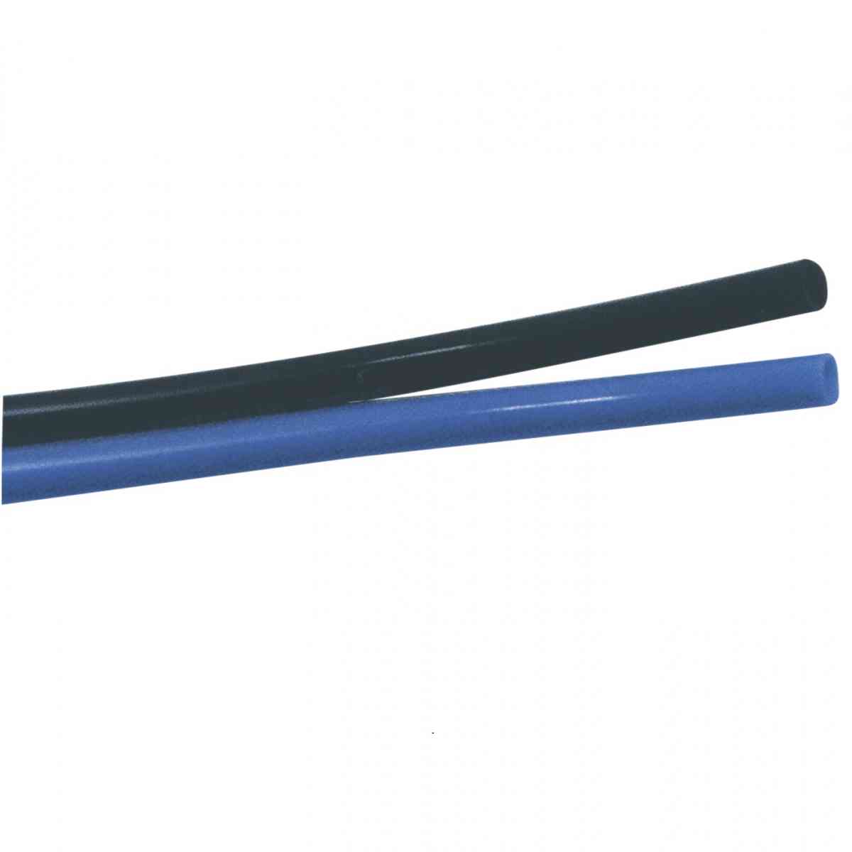 Tube polyuréthane thermosoudé Øint.2,5 Øext.4 bleu/noir - Rouleau de 25M