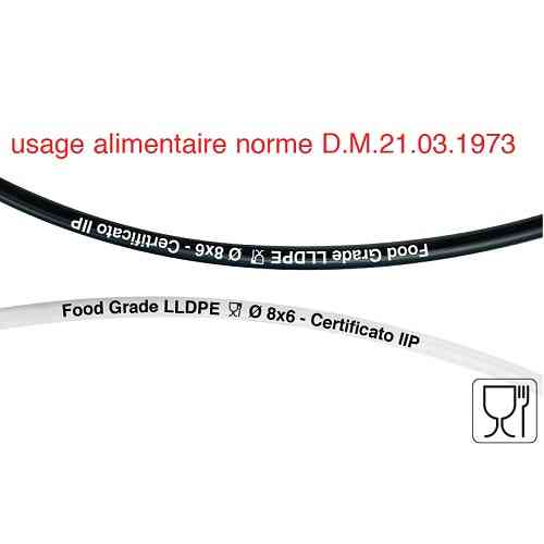 Tube polyethylène Int.4 Ext.6 Neutre - Rouleau de 100M