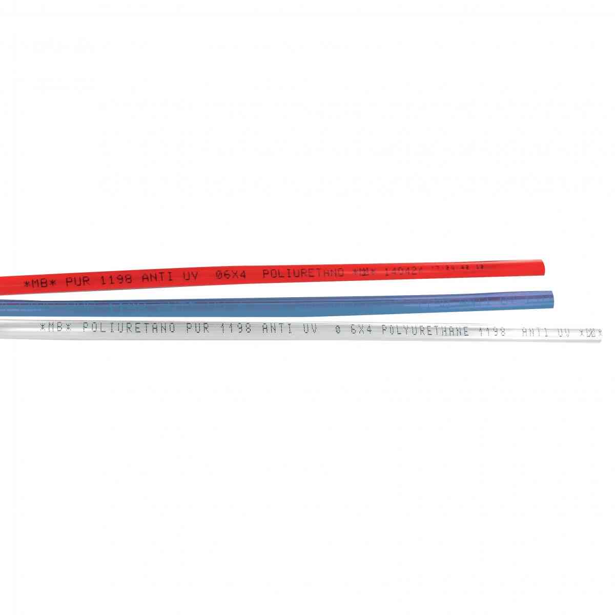Tube polyuréthane Anti-UV Int.2.5 Ext.4 Rouge - Rouleau de 100M