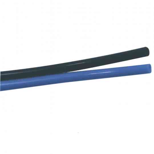 Tube polyuréthane thermosoudé  Øint.4 Øext.6 bleu/noir - Rouleau de 25M 