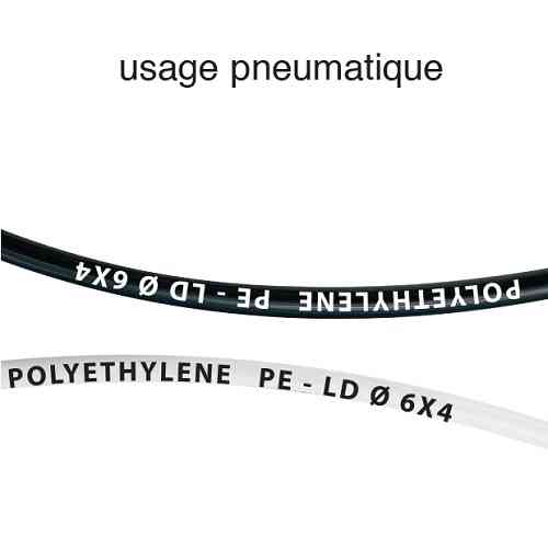 Tube polyéthylène Øint.4 Øext.6 neutre - Rouleau de 100M 
